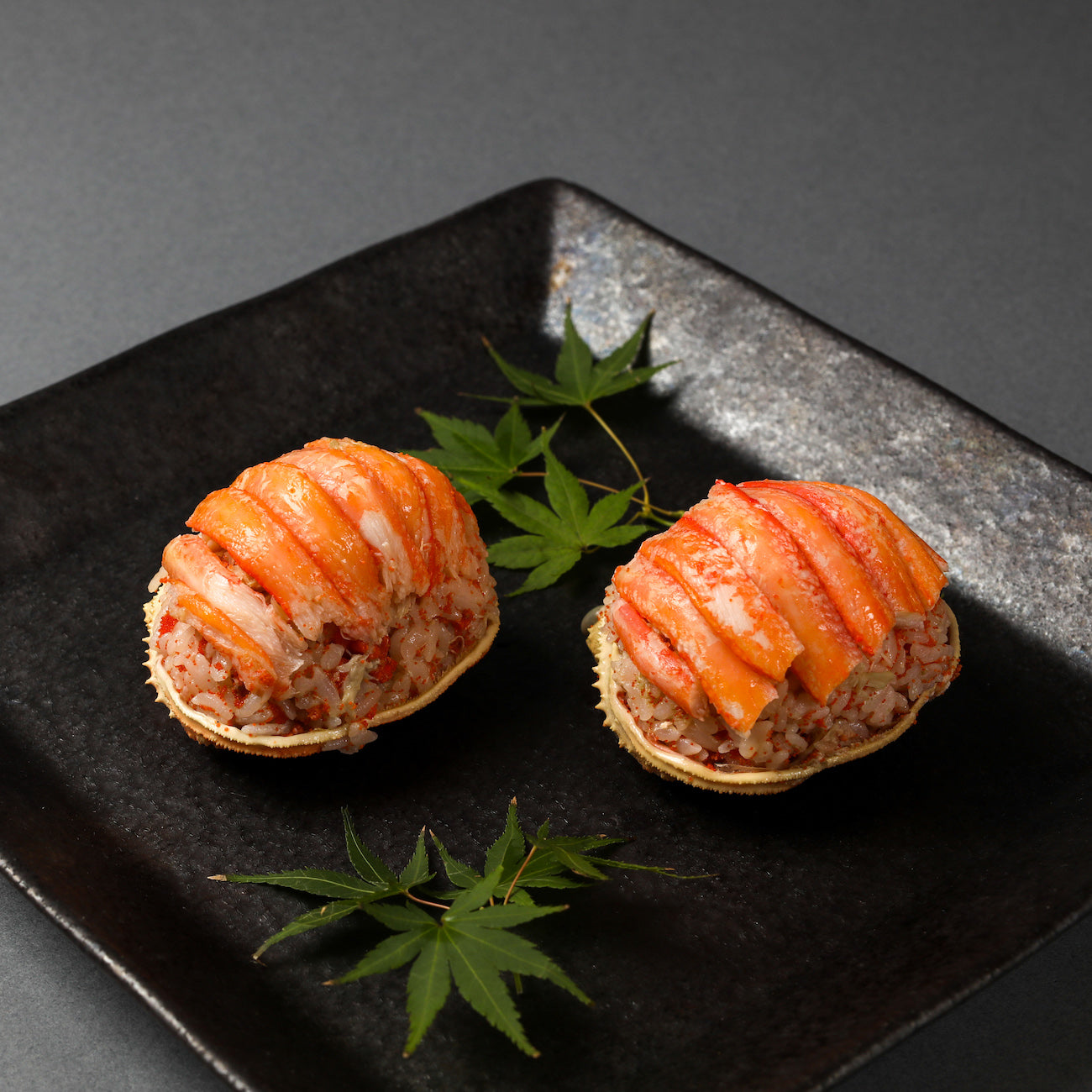 香箱ガニのカニ面寿司（3個）とわっぱチラシセット