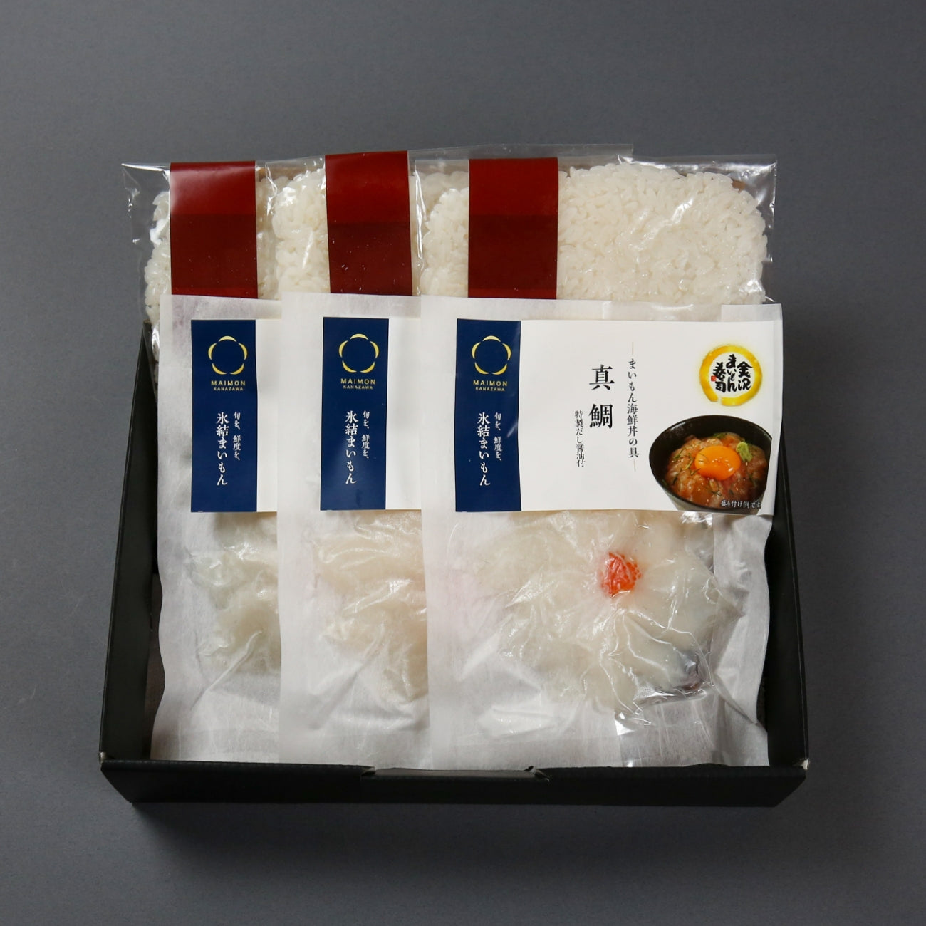 【酢飯付き】海鮮丼の具　真鯛丼（3食セット）