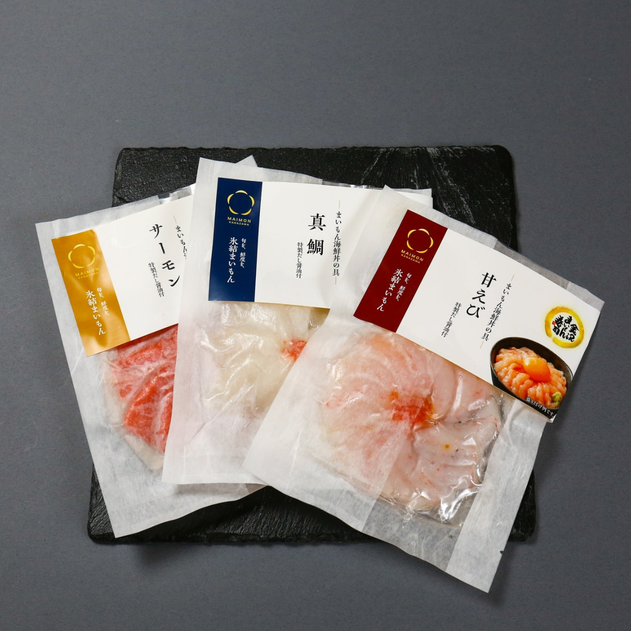 海鮮丼の具　3種セットB（甘えび・真鯛・サーモン）
