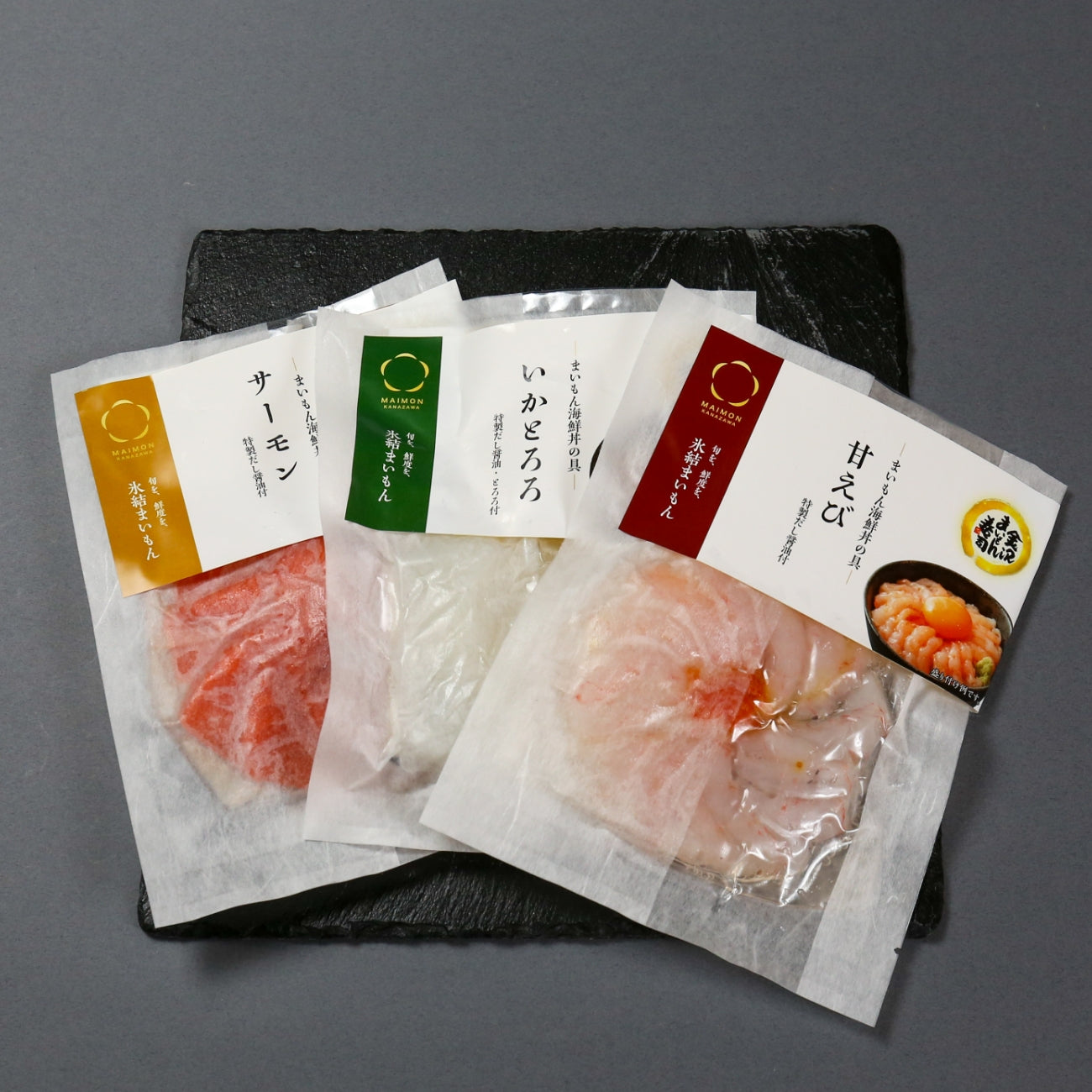 海鮮丼の具　3種セットC（甘えび・いかとろろ・サーモン）