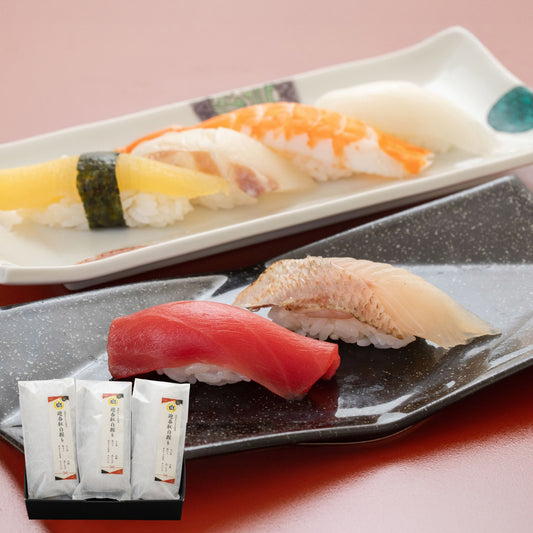 【予約受付中】迎春紅白握り（3個セット / 金沢の醤油付き）※11月20日より順次お届け